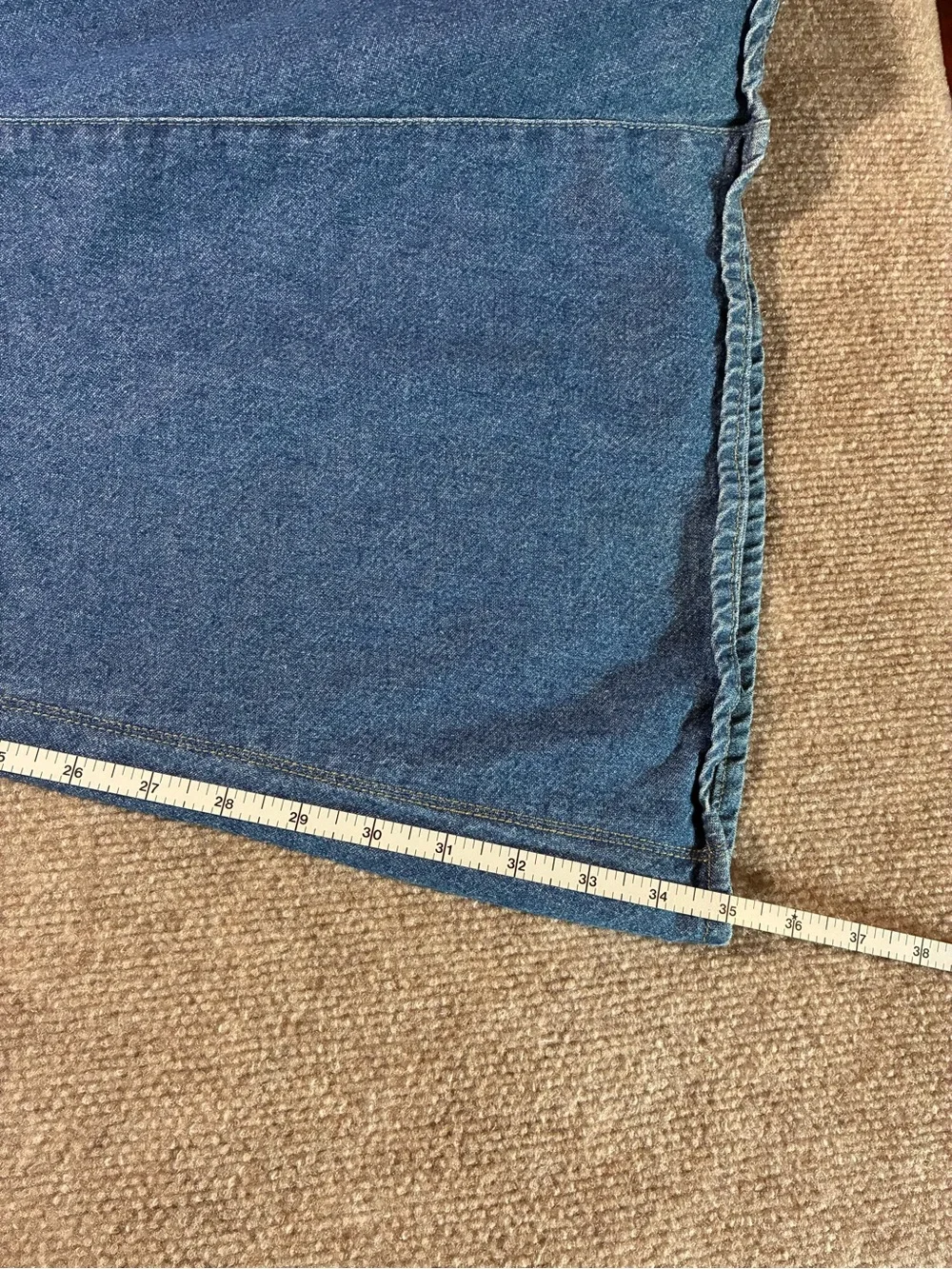 Liz wear Button-Front Denim A-Line Skirt